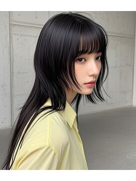 外ハネボブ40代タッセルボブグラデーションカラーヘアカラー