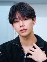 アンサー 原宿(ANSWER)&nbsp;メンズ縮毛矯正髪質改善シースルーセンターパート韓流ヘア