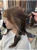 イヤリングカラー×ミルクティーベージュ