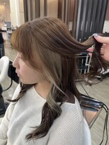 クレス 武蔵浦和店&nbsp;イヤリングカラー×ミルクティーベージュ