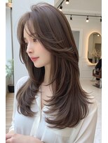 ノイエ 原宿 北参道(NoIE) ハッシュカットシースルーバングフレンチバングレイヤーカット