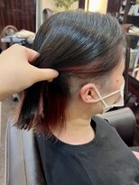 キャラ 池袋本店(CHARA)&nbsp;ツーブロックボブにインナーカラー/池袋ツーブロック