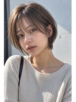 フレイムス ヘアアンドリラックス 大宮東口店(Frames)&nbsp;ショートボブ髪型20代30代40代前髪あり前髪なし面長丸顔大宮