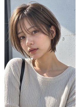フレイムス ヘアアンドリラックス 大宮東口店(Frames) ショートボブ髪型20代30代40代前髪あり前髪なし面長丸顔大宮