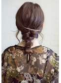表参道駅/青山 編みおろしヘアアレンジ 辻幸奈