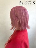 オータス(OTAS.) #StrawberryPink#ブリーチ1回#ぱつっとボブ