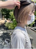 ☆ボブヘアー、イヤリングカラー、くすみベージュ☆