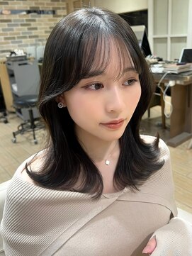 アフロート ディル(AFLOAT D'L) 表参道アフロート張替　鎖骨下髪型　シースルーバング