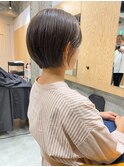 【小顔スタイル！】コンパクトボブ×ブラウンベージュ