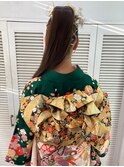 成人式ポニーテールスタイル