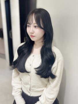 ヴェイナゴヤ(VEYY. nagoya) ブルーブラック/ブリーチなし/韓国ヘア/前髪/顔まわり/シースル