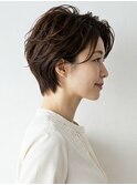 40代/50代/60代ひし形小顔ショートボブ絶壁解消白髪ぼかし△16