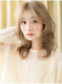 ハイトーンカラーモテ髪ひし形セミロングTc2志木10代20代30代