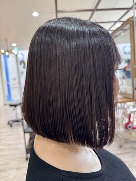 ラボヌールヘアーノーブル 新越谷店(La Bonheur hair noble) 前下がりミディ/極上髪質改善【美髪】【イメチェン】