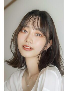 ラナ 新宿(lana) ミディアム/くびれヘア/ダークブラウン/【lana hair新宿】