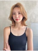 【kate 大宮】ハニーベージュ×かきあげくびれボブ