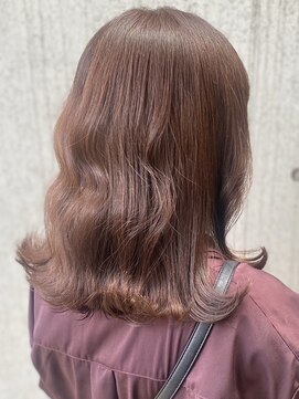 ロア 福岡天神本店(LORE) ダブルカラーミルクティーベージュカラーケアブリーチ韓国ボブ