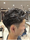 メンズ/リバースフェザーパーマ