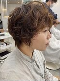 ゆるふわミディアム☆ココアブラウン根元パーマ☆20代~50代