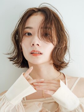 エリマバイフィフス 調布(elima by fifth) 調布白髪染めレイヤーボブショートヘアベージュアッシュブラウン