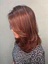 キトリー 立川(kitly)&nbsp;白髪ぼかしハイライト×カッパーオレンジ