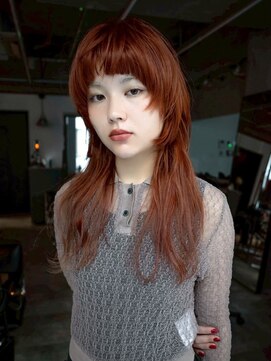 ギークス(GEEKS) 【GEEKS渋谷】ミディアムレイヤー/ウルフ/20代30代/ワンブリーチ