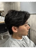 毛流れセンターパート×ダウンパーマ
