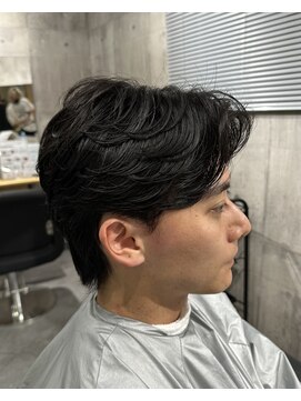 ビカムメンズヘアー 栄店(become men's hair) 毛流れセンターパート×ダウンパーマ