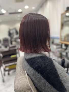 ヘアメイクアクト 都賀店 アディクシーカラー×レッドブラウン(beforeあり)