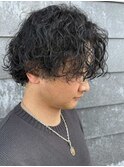 MEN’S HAIR/波巻きツイストスパイラル/リバースセンターパート