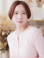 カバーヘア ブリス 戸田公園西口店(COVER HAIR bliss)&nbsp;ブリーチなしミルクティーカラー小顔ショートボブレイヤー30代a