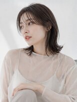 ソンノ(sonno)&nbsp;オリーブアッシュ ミディアムレイヤー 顔周りカット 髪質改善
