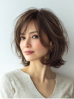 Heart's美人設計と白髪ぼかし専門店 青山表参道店 脱白髪染め/ショートヘア【ハーツ】&nbsp;白髪ぼかし脱白髪染め似合わせショートボブ40代50代60代