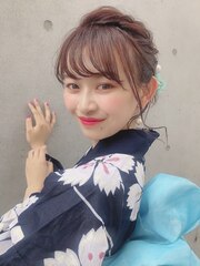 ♪浴衣ヘアー可愛いゆるアップ♪