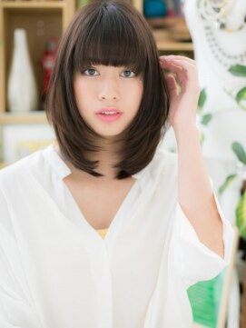 カバーヘア ブリス 北浦和(COVER HAIR bliss) ★オリーブグレージュxぱっつん前髪ワンカール20代30代40代★7