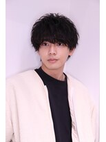 ネイビー(NAVY)&nbsp;柔らかいソフトツイスト質感 女子ウケマッシュ