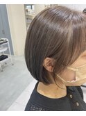 オリーブベージュ×ミニボブ♪