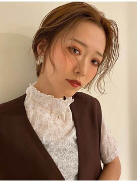 アヴァンスアンス 広島袋町店(AVANCE.ens) ハンサムショート×グレージュカラー