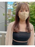 顔周りレイヤーにワンカールヘア