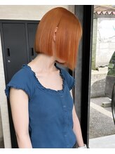 リンクバイビセ 髪質改善(link by vise) #ボブ#オレンジカラー#ケアブリーチ#金沢ボブ#金沢ブリーチ