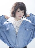 暗めグレージュカラーの小顔ボブ【自由が丘ibrel】