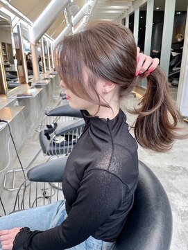ロンドクロエ 横浜(Lond Chloe) オリーブグレー/韓国風巻き/レイヤーカット/髪質改善/縮毛矯正