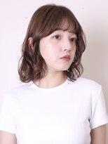 ヨファヘアー 岡本店(YOFA hair)&nbsp;似合わせカット小顔前髪ソフトカールミディアムレイヤー1101
