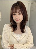 韓国ヘア　レイヤーカット　顔まわりカット　前髪
