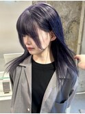 mayu//ツヤツヤネイビーブルーラベンダーブルーブラック