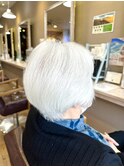 カットカラー白髪染め白髪ぼかしハイライトメッシュリタッチ八軒
