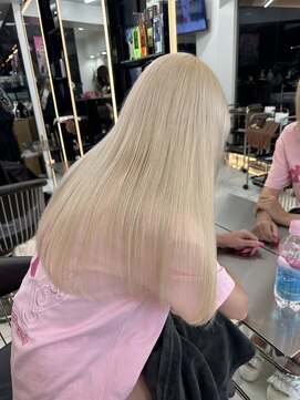 ラピス 渋谷本店(Lapis) ホワイトブロンド/シールエクステ/髪質改善/ブリーチカラー
