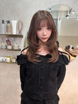 ジーナ 札幌大通(Zina) 美髪*韓国風小顔サイドレイヤー*シアーベージュ*Zina札幌大通