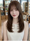 セミロングレイヤー+ワンカール内巻き