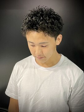 アウル 心斎橋(owl) 【ワンカールスパイキーショート】バーバー/メンズカット/men's